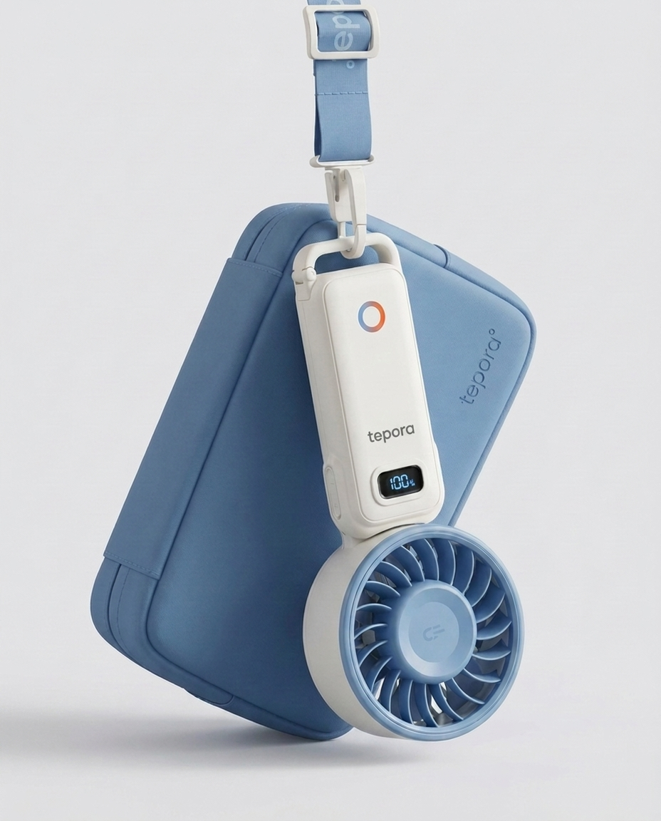 tepora Cool° blauw - aan tas